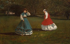 Main Product Photo of A Game of Croquet Painting by Winslow Homer
