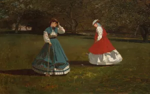 A Game of Croquet by Oil Painting Reproduction