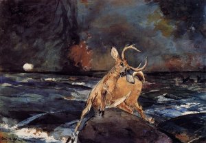 A Good Shot, Adirondacks by Winslow Homer Oil Painting Reproduction