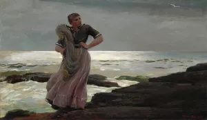 A Light on the Sea by Winslow Homer - Hand-Painted Oil Painting Reproduction