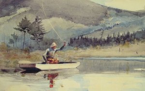Main Product Photo of A Quiet Pool on a Sunny Day Painting by Winslow Homer