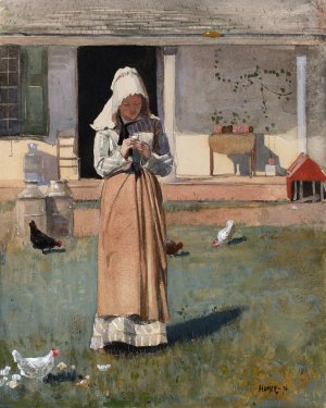 Main Product Photo of A Sick Chicken Painting by Winslow Homer