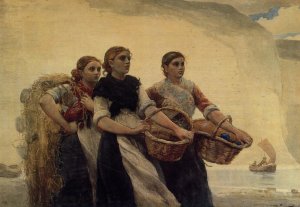 Main Product Photo of A Voice from the Cliffs Painting by Winslow Homer