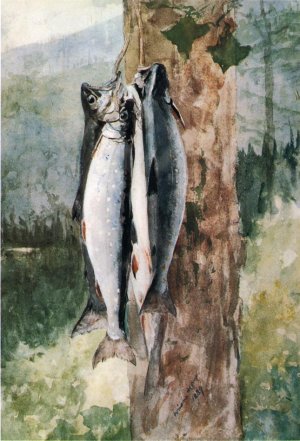 Adirondack Catch by Winslow Homer - Hand-Painted Oil Painting Reproduction