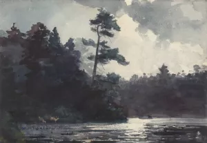 Adirondack Lake by Oil Painting Reproduction