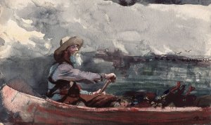 Main Product Photo of Adirondacks Guide Painting by Winslow Homer