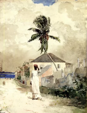 Along the Road, Bahamas by Winslow Homer - Hand-Painted Oil Painting Reproduction