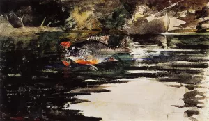 An Unexpected Catch by Winslow Homer - Hand-Painted Oil Painting Reproduction