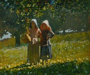Main Product Photo of Apple Picking Painting by Winslow Homer