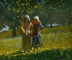 Apple Picking by Winslow Homer - Hand-Painted Oil Painting Reproduction