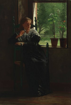 Main Product Photo of At the Window Painting by Winslow Homer