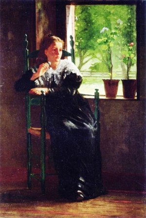 At the Window by Winslow Homer - Hand-Painted Oil Painting Reproduction
