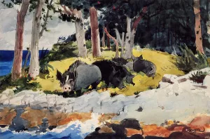 Bermuda Settlers by Winslow Homer - Hand-Painted Oil Painting Reproduction