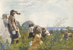 Main Product Photo of Berry Pickers Painting by Winslow Homer