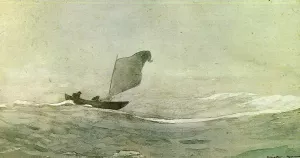Blown Away by Winslow Homer - Hand-Painted Oil Painting Reproduction