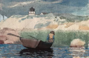 Boy in Boat, Gloucester by Winslow Homer - Hand-Painted Oil Painting Reproduction