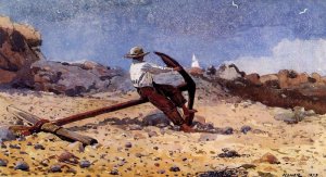 Boy with Anchor by Winslow Homer Oil Painting Reproduction