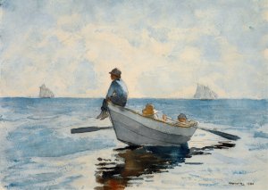 Main Product Photo of Boys in a Dory Painting by Winslow Homer