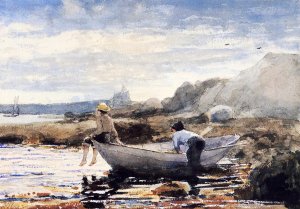 Main Product Photo of Boys in a Dory Painting by Winslow Homer