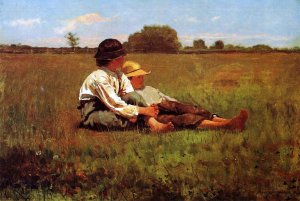 Main Product Photo of Boys in a Pasture Painting by Winslow Homer