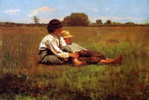 Boys in a Pasture by Winslow Homer Oil Painting Reproduction