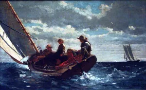 Breezing Up A Fair Wind by Winslow Homer - Hand-Painted Oil Painting Reproduction