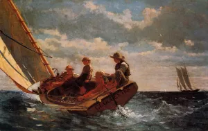 Breezing Up also known as A Fair Wind by Winslow Homer Oil Painting Reproduction