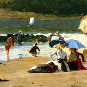 Main Product Photo of By the Shore Painting by Winslow Homer