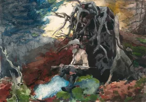Campfire, Adirondacks by Winslow Homer Oil Painting Reproduction