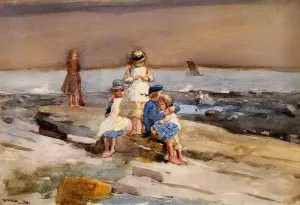 Children on the Beach by Winslow Homer Oil Painting Reproduction