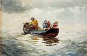 Main Product Photo of Crab Fishing Painting by Winslow Homer