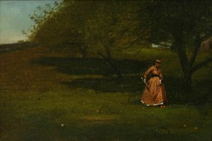 Main Product Photo of Croquet Player Painting by Winslow Homer