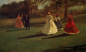 Main Product Photo of Croquet Players Painting by Winslow Homer