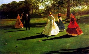 Main Product Photo of Croquet Players Painting by Winslow Homer