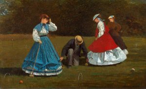 Main Product Photo of Croquet Scene Painting by Winslow Homer