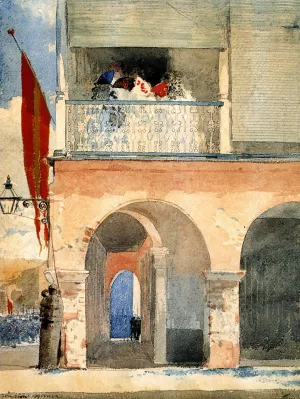 Customs House, Santiago de Cuba by Winslow Homer - Hand-Painted Oil Painting Reproduction