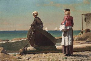 Main Product Photo of Dad's Coming! Painting by Winslow Homer