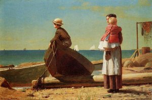 Dad's Coming by Winslow Homer Oil Painting Reproduction