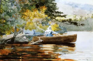 Drifter by Moonlight by Winslow Homer - Hand-Painted Oil Painting Reproduction
