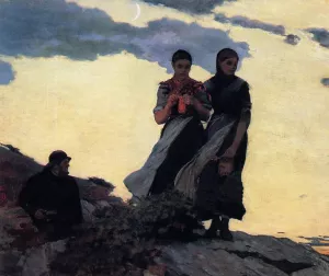 Early Evening also known as Sailors Take Warning by Winslow Homer - Hand-Painted Oil Painting Reproduction