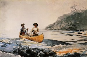 Main Product Photo of Entering the First Rapid Painting by Winslow Homer