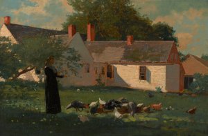 Main Product Photo of Farmyard Scene Painting by Winslow Homer