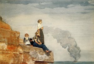 Main Product Photo of Fisherman's Family (also known as The Lookout) Painting by Winslow Homer