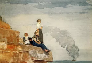 Fisherman's Family (also known as The Lookout) by Winslow Homer - Hand-Painted Oil Painting Reproduction