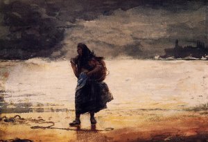 Fisherwoman by Winslow Homer Oil Painting Reproduction
