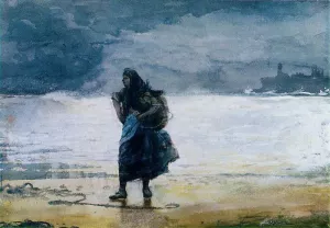 Fisherwoman by Winslow Homer Oil Painting Reproduction