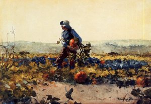 Main Product Photo of For the Farmer's Boy (old English Song) Painting by Winslow Homer