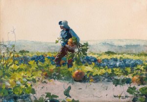 Main Product Photo of For to Be a Farmer's Boy Painting by Winslow Homer