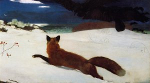 Main Product Photo of Fox Hunt Painting by Winslow Homer
