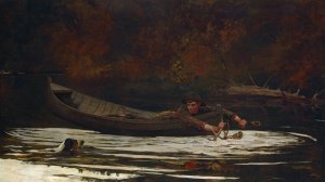 Hound and Hunter by Oil Painting Reproduction